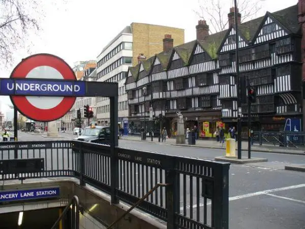 chancery lane tube station sign