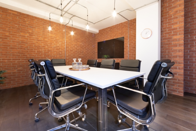 8 person meeting room the space holborn brick walls